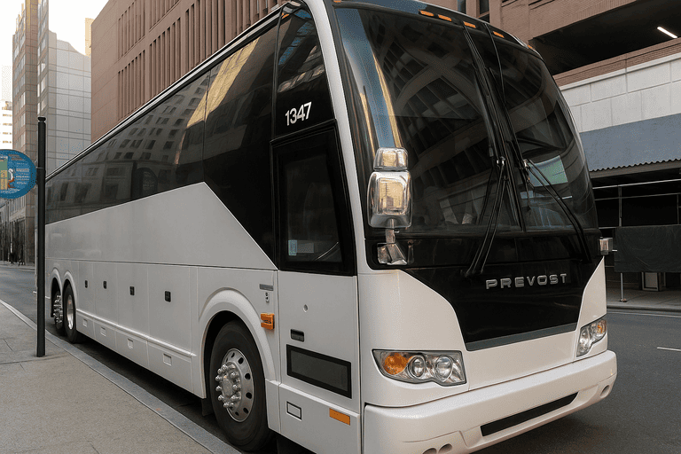 a Waterloo Charter Bus coach bus