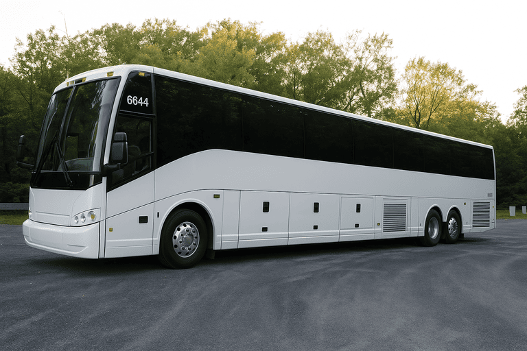 exterior of Waterloo Charter Bus coach bus